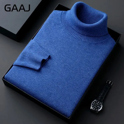 Men's turtleneck sweater long sleeve fine-knit sweater