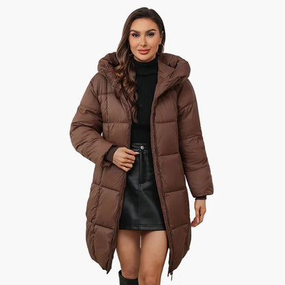 Damen Winter Steppmantel mit Kapuze – Modischer Outdoor Parka für kalte Tage