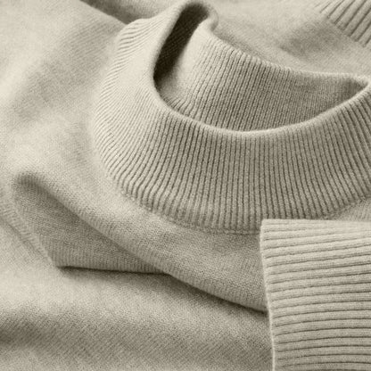 Strickpullover Rundhals Rippbündchen Uni Farbe – Weich & Bequem