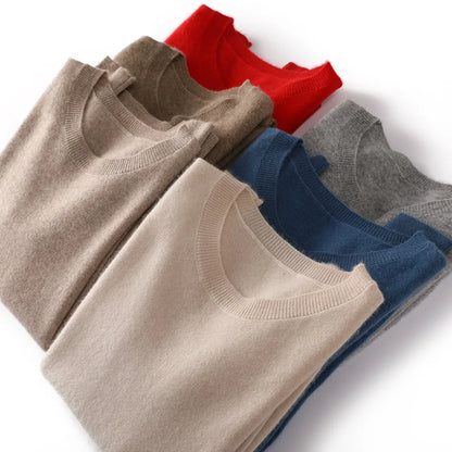 Women's Crew Neck Fine-Knit Long-Sleeve Sweatshirt