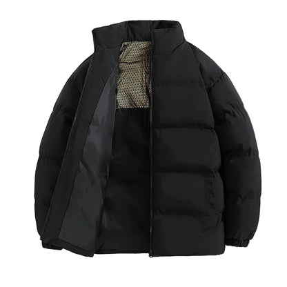 Men's Winter Quilted Jacket Modern Streetwear Transitional Jacket Outdoor