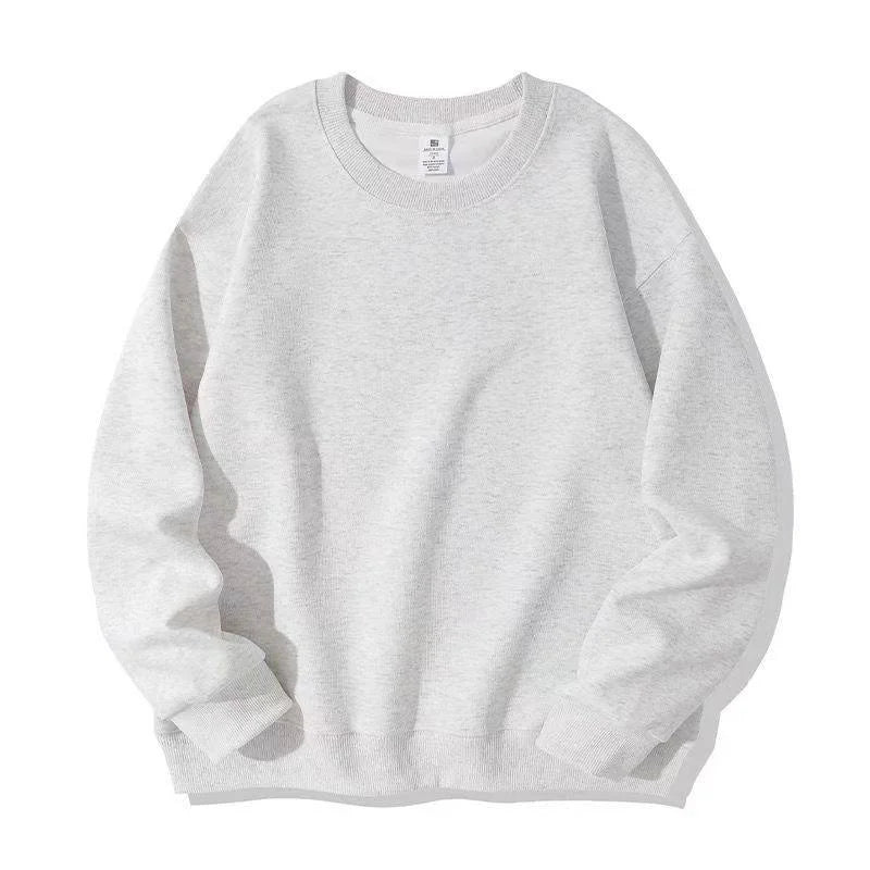 Unisex Long-Sleeve Crew-Neck Basic Pullover Sweatshirt