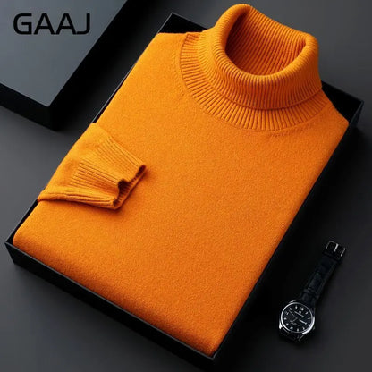 Men's turtleneck sweater long sleeve fine-knit sweater