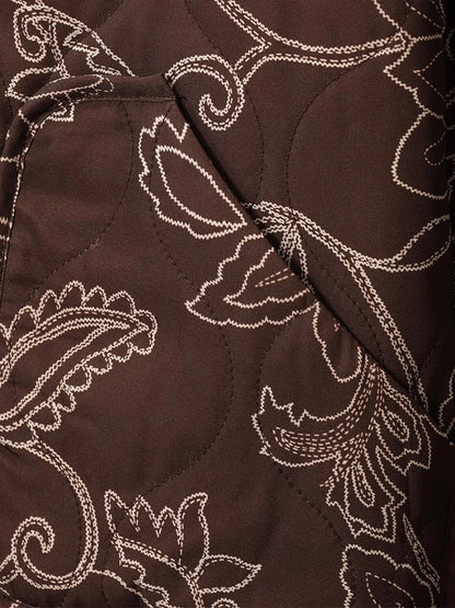 Damen Übergangsjacke mit gesticktem Blumenmuster – Lässiger City-Look, Ideal für Frühling und Herbst