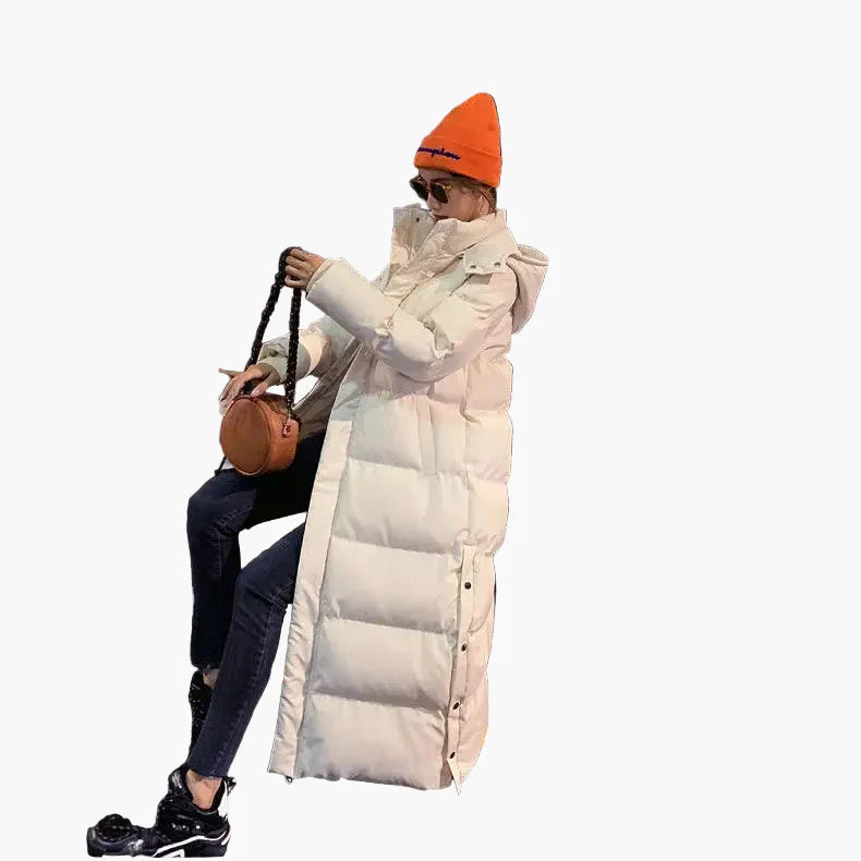 Women's Winter Quilted Coat Long – Fashionable Casual Parka for Cold Days