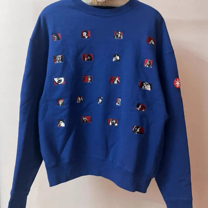 Unisex long-sleeve crew-neck sweatshirt with print