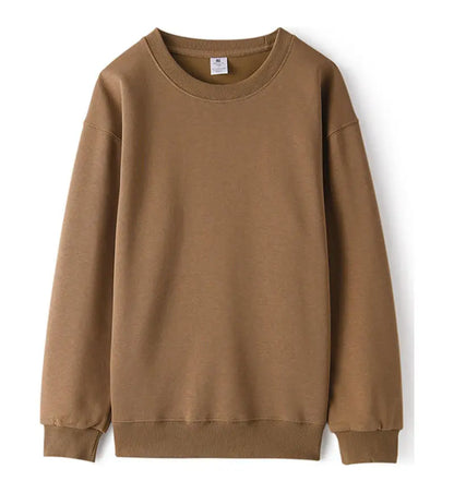 Unisex long-sleeve crew-neck basic sweater in various colors