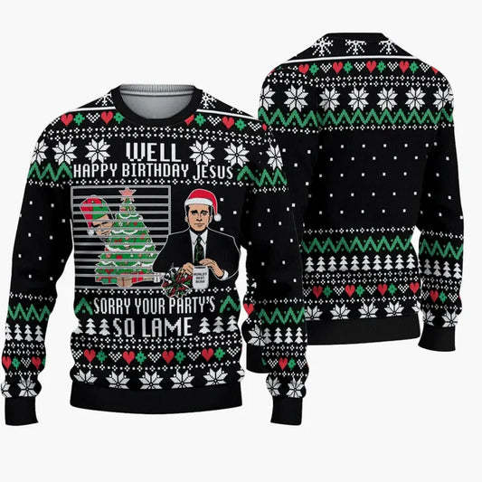Herren Ugly Christmas Sweater – Lustiger Weihnachtspullover mit Spruch