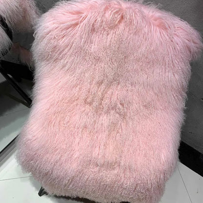 Women's Coat with Long Faux Fur Collar Long Sleeve Fluffy Teddy Coat
