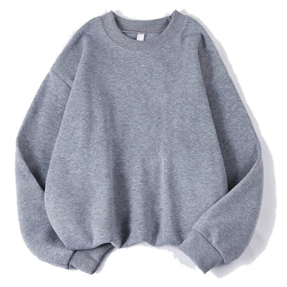Oversized Sweatshirt Rundhals Langarm Pullover Damen Freizeit
