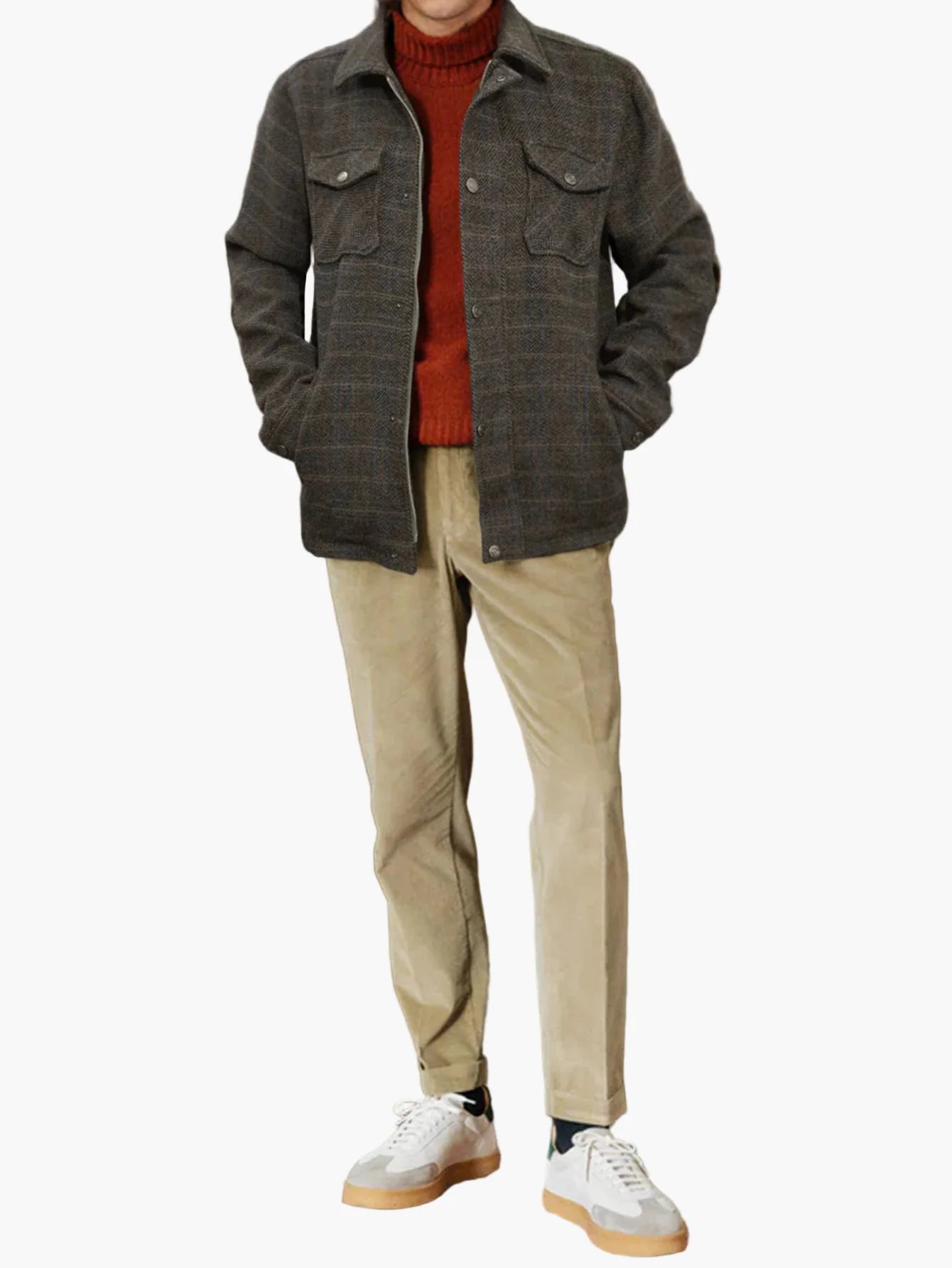 Men's jacket in classic houndstooth look – stylish outdoor and casual jacket