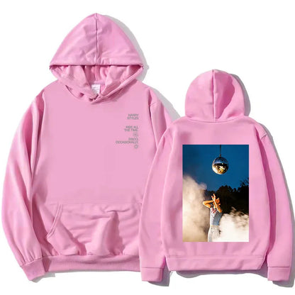 Unisex hoodie with hood, kangaroo pocket, and lettering