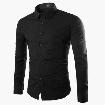 Men's Slim Fit Long Sleeve Business Casual Shirt – Modern Stylish Shirt for Office and Everyday Wear