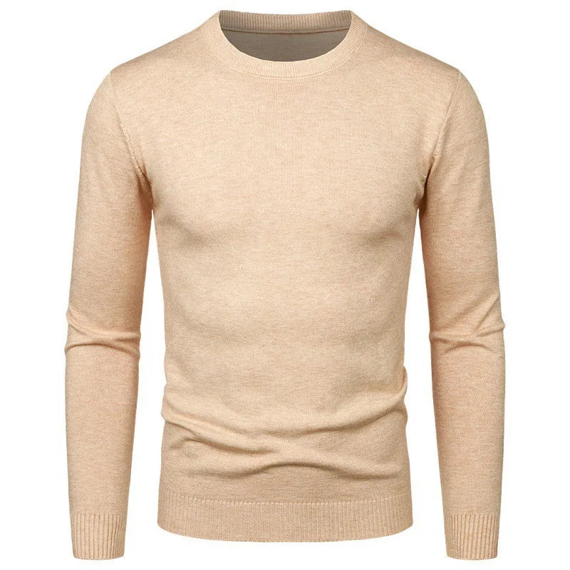 Herren Pullover Rundhalsausschnitt Feinstrick Basic