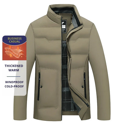 Men's Business Casual Winter Jacket – Windproof, Cold-Resistant, Thickened, Elegant