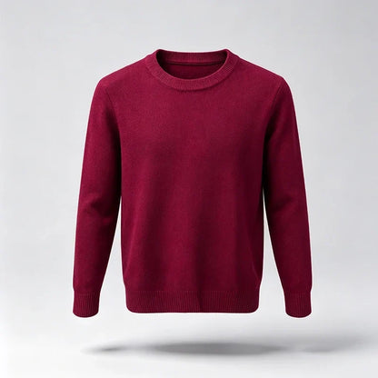 Unisex crew-neck sweater with long sleeves and ribbed cuffs