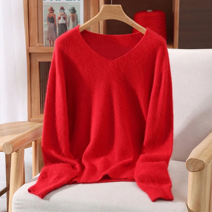 Soft V-Neck Long-Sleeve Sweater