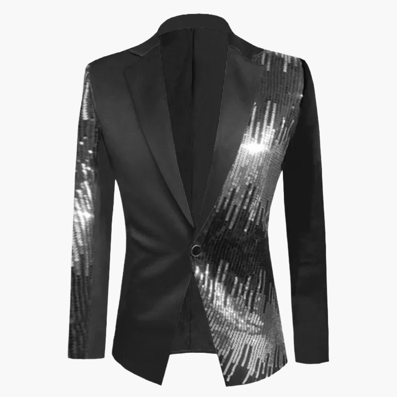 Men's Blazer Modern Glitter Design for Party and Stage – Elegant Single-Breasted Blazer