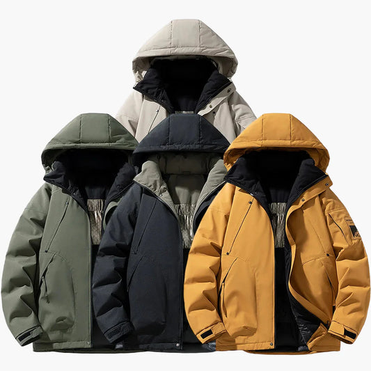 Herren Winter Outdoor Jacke mit Kapuze – Lässiger Parka für kalte Tage