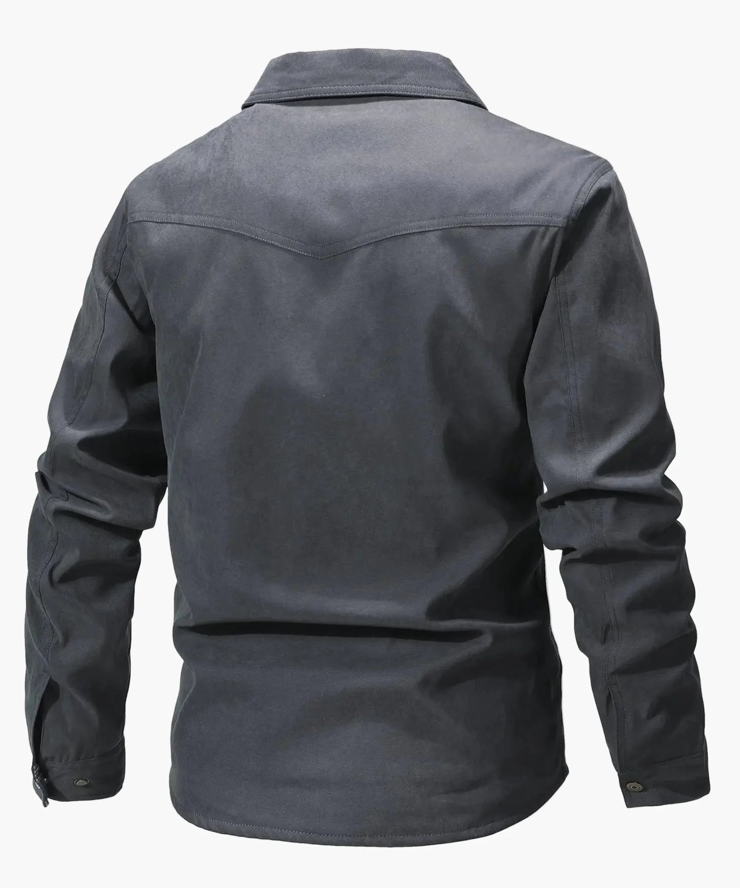 Men's Casual Shirt Jacket Spring Shacket Western Cowboy Style with Flannel Lining and Snap Buttons