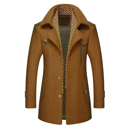 Men's Winter Business Coat – Elegant Long Trench Coat for Everyday and Office