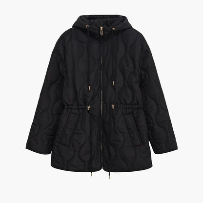 Women's quilted jacket with hood – fashionable transitional jacket for autumn and winter