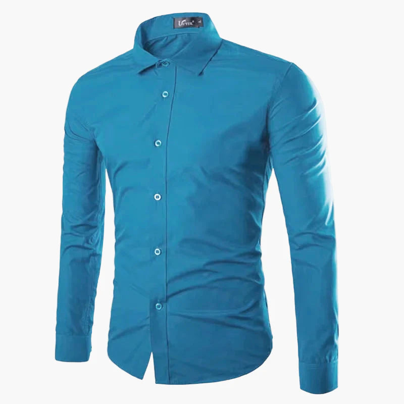 Men's Slim Fit Long Sleeve Business Casual Shirt – Modern Stylish Shirt for Office and Everyday Wear