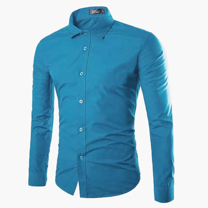 Men's Slim Fit Long Sleeve Business Casual Shirt – Modern Stylish Shirt for Office and Everyday Wear