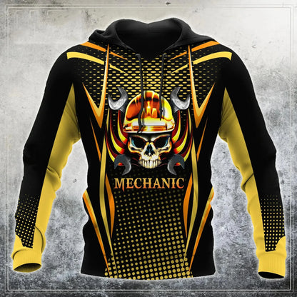 Hoodie mit Mechaniker-Thema und Grafikdruck, verschiedene Designs
