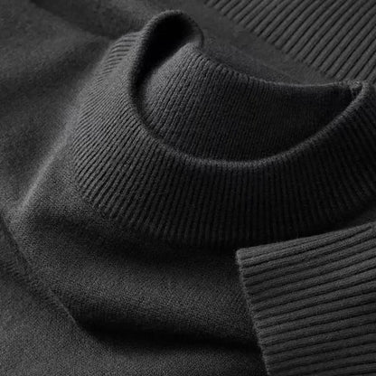 Strickpullover Rundhals Rippbündchen Uni Farbe – Weich & Bequem
