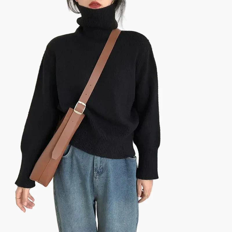 Damen Strickpullover mit Rollkragen – Modischer Herbst & Winter Style für Alltag und Büro