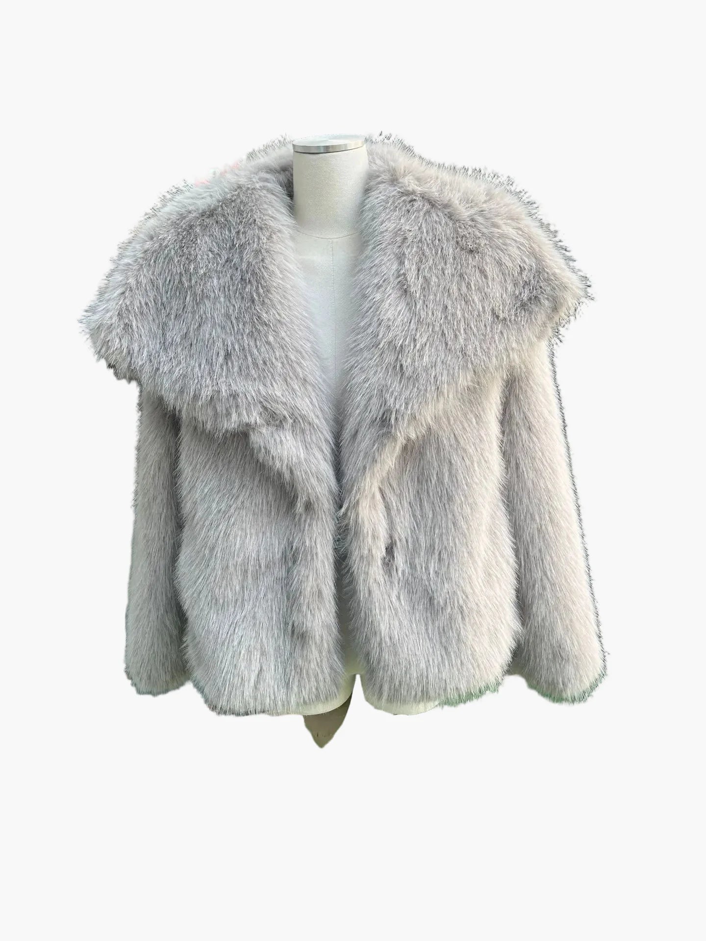 Women's Luxury Short Fur Jacket – Elegant Street Style for Winter