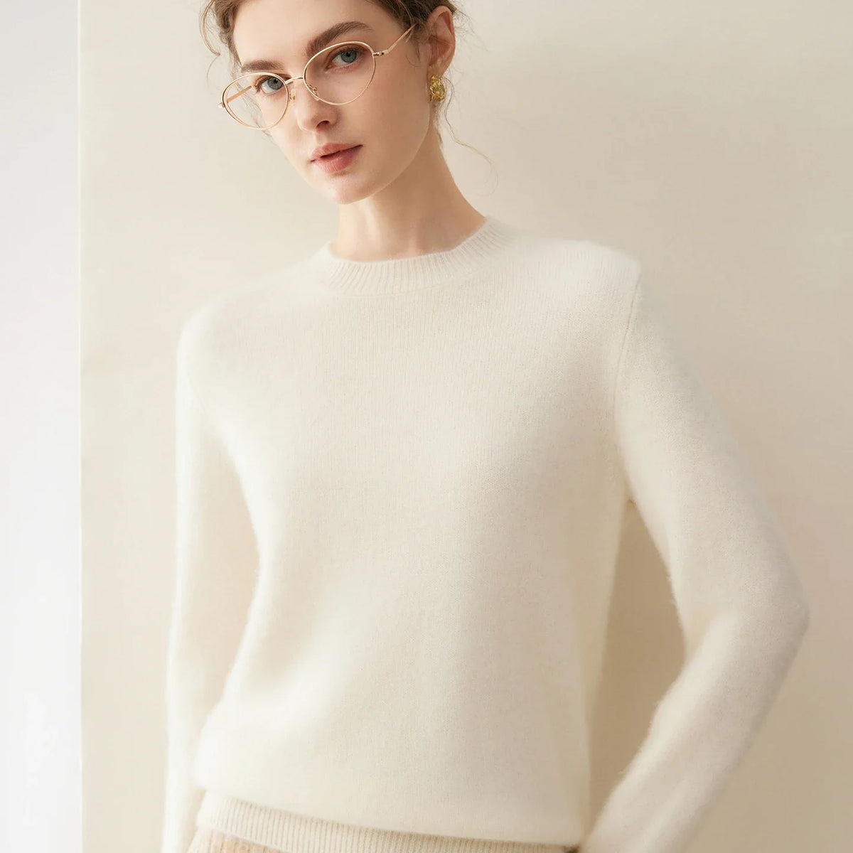 Damen Pullover Rundhalsausschnitt Langarm Weiches Material
