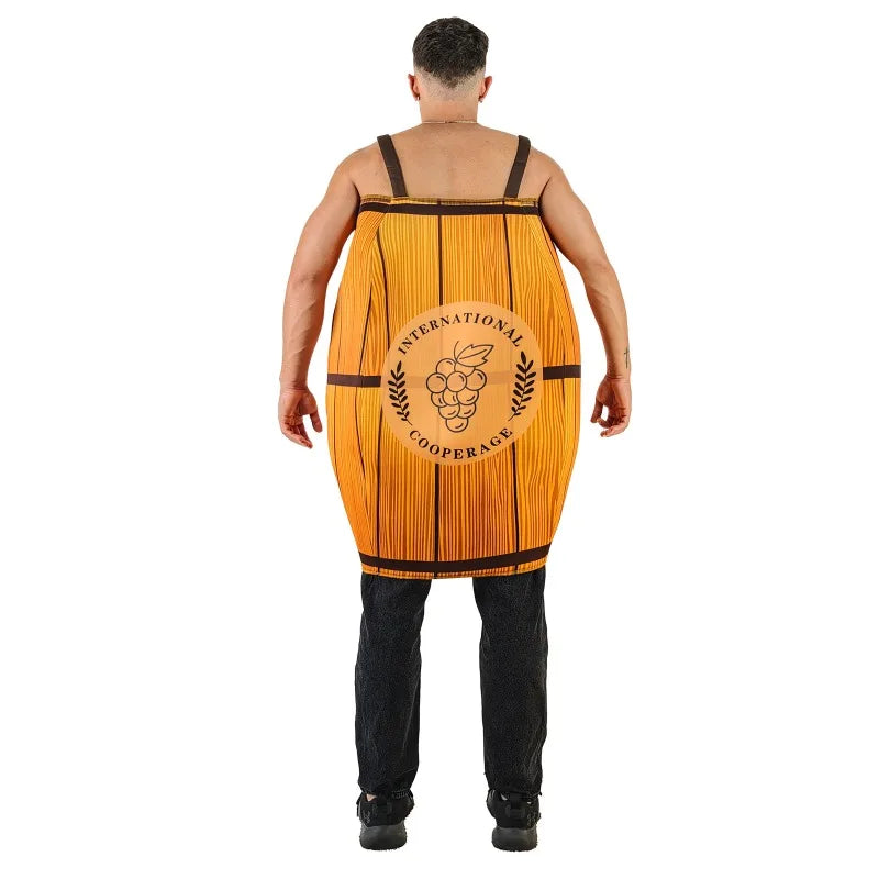 Barrel Costume Wine Barrel Outfit Unisex Party Carnival