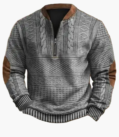 Herren Pullover mit halbem Reißverschluss – Stilvoller Strick-Look für Herbst und Winter