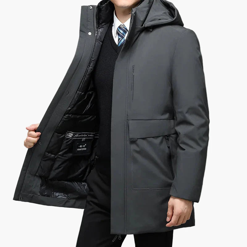 Men's Winter Business Parka – Elegant Coat for Office and Everyday Use