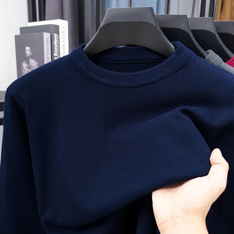 Unisex long-sleeve crew-neck sweater in various colors
