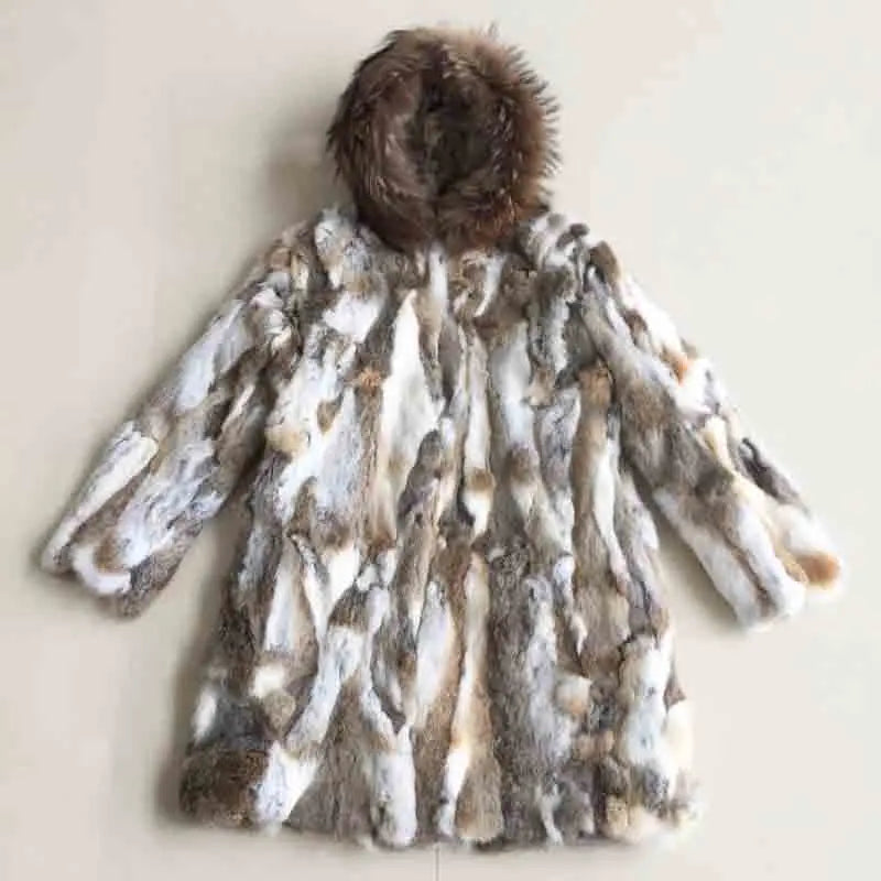 Hooded Winter Parka with Fur Collar - Long Winter Jacket for Women