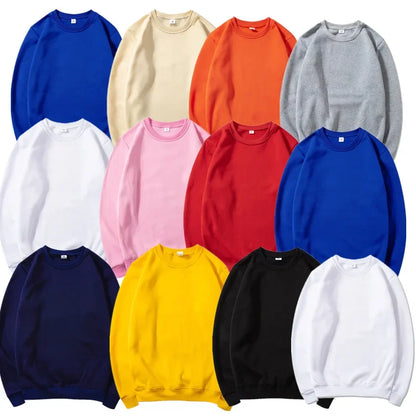 Unisex long-sleeve crew-neck sweatshirt, casual sweater