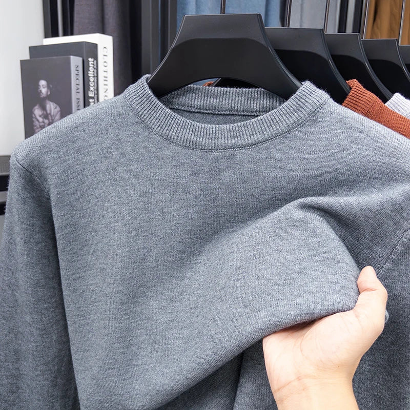 Unisex long-sleeve crew-neck sweater in various colors