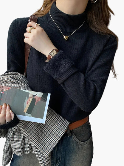 Damen Rollkragenpullover Schlankes Design – Modischer Freizeit-Look