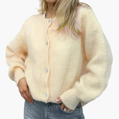 Women's knitted jacket in classic style – Comfortable casual cardigan for everyday use