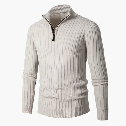 Men's Half-Zip Knit Sweater – Elegant Casual and Business Style