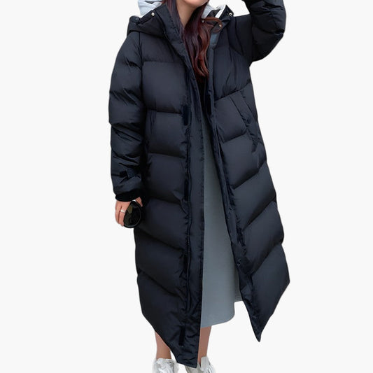 Damen Winter Steppmantel Lang Parka Wasserdicht mit Kapuze – Eleganter Outdoor Begleiter