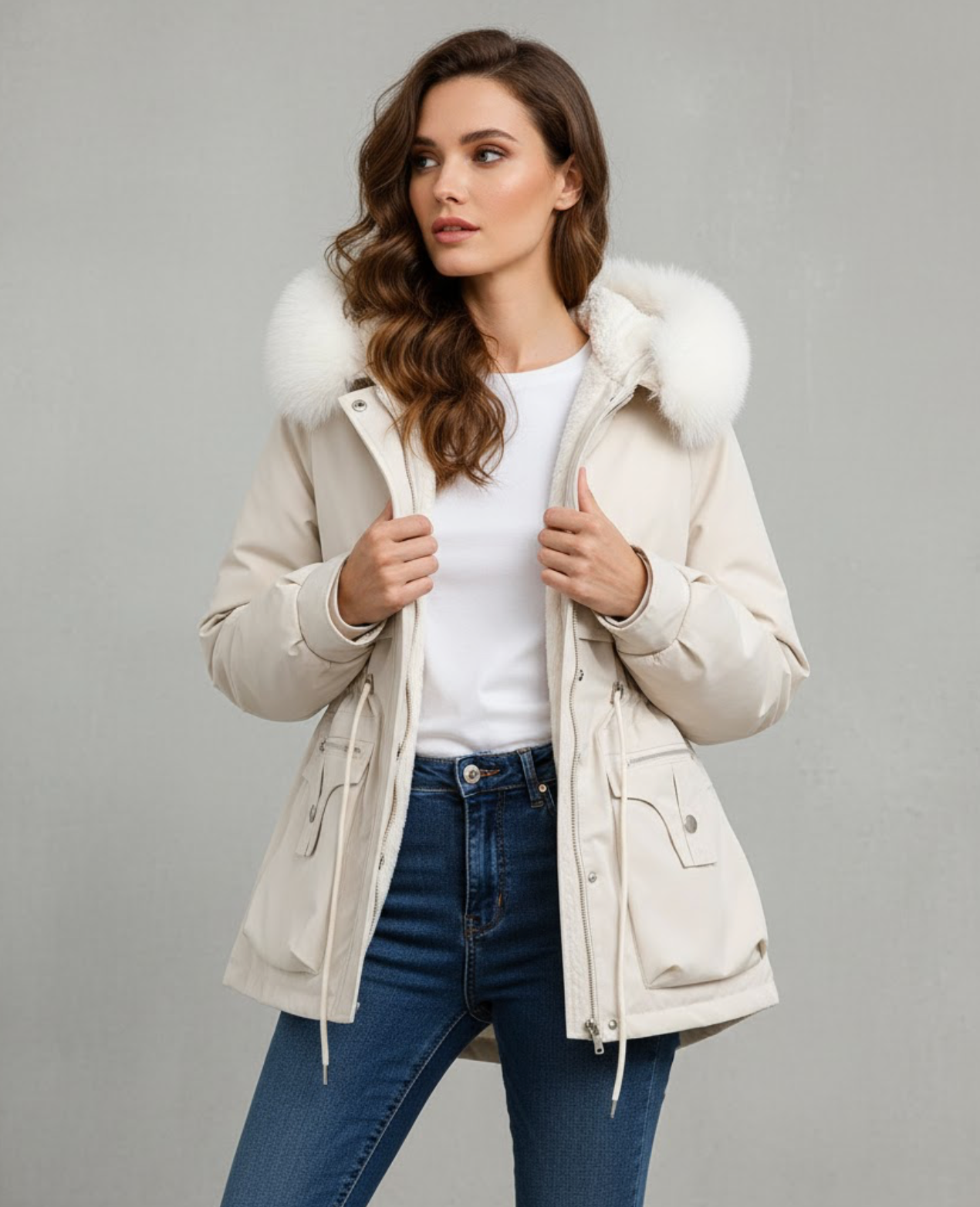 Damen Wintermantel mit Kapuze – Eleganter Parka für kalte Tage, modischer Alltagsbegleiter
