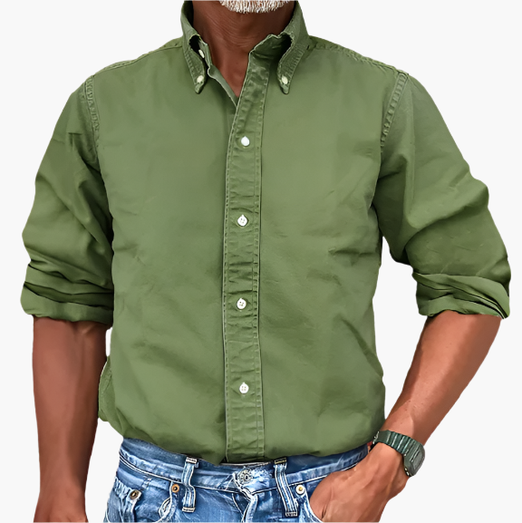Men's Casual Shirt Classic Long Sleeve – Versatile Business & Casual Shirt