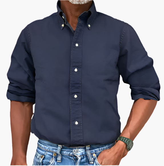 Men's Casual Shirt Classic Long Sleeve – Versatile Business & Casual Shirt