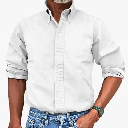 Men's Casual Shirt Classic Long Sleeve – Versatile Business & Casual Shirt