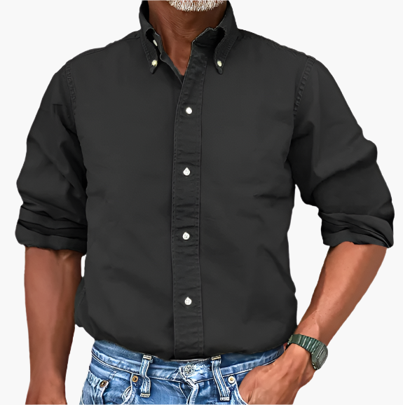 Men's Casual Shirt Classic Long Sleeve – Versatile Business & Casual Shirt