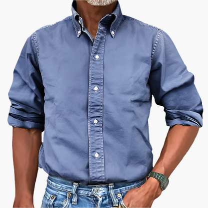 Men's Casual Shirt Classic Long Sleeve – Versatile Business & Casual Shirt